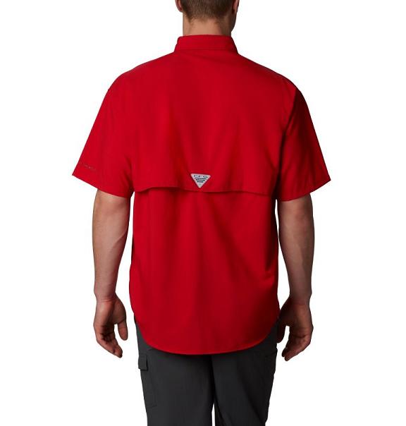 Columbia PFG Bahama II Fishing Shirts Red For Men's NZ31964 New Zealand